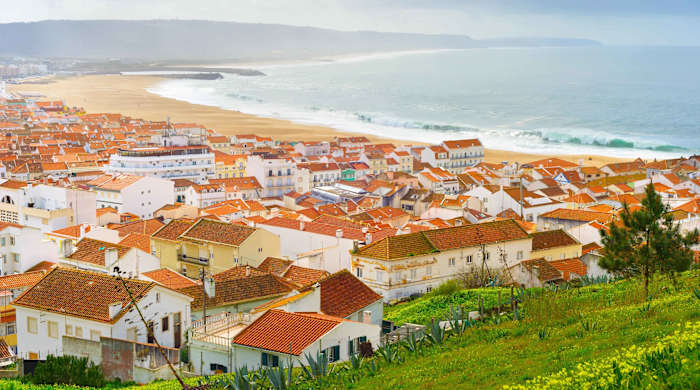 Nazaré, Portugal during the summer.
